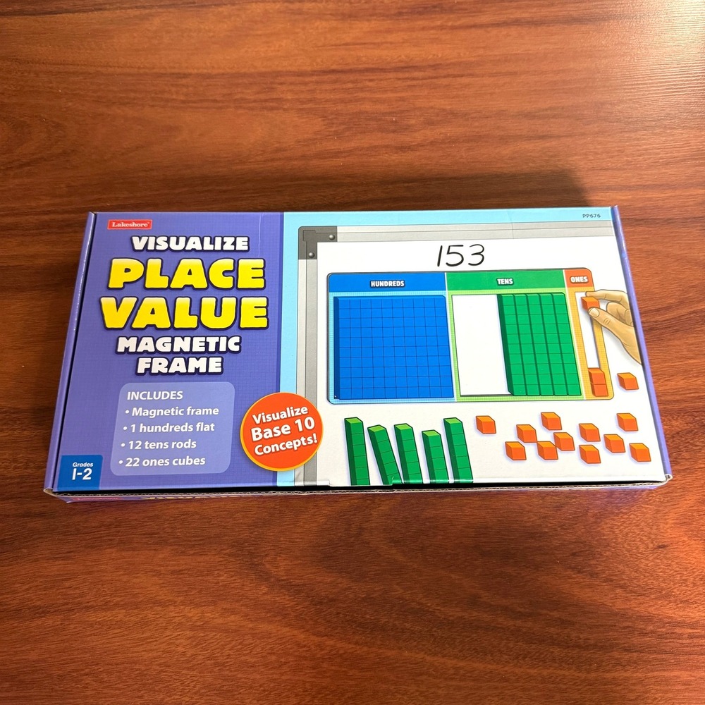New Lakeshore Visualize Place Value Magnetic Frame Homeschooling Math